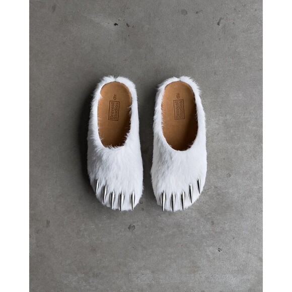 Exclusive Bravest Studios White Polar Bear Claw Mules - Size 12 In Hand! - Picture 5 of 6
